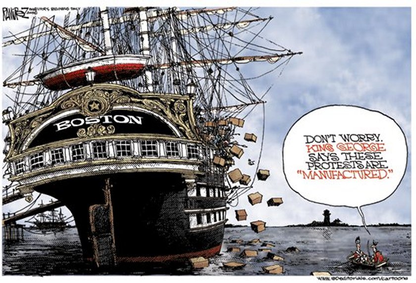 Manufactured Protest Editorial Cartoon by Ramirez
